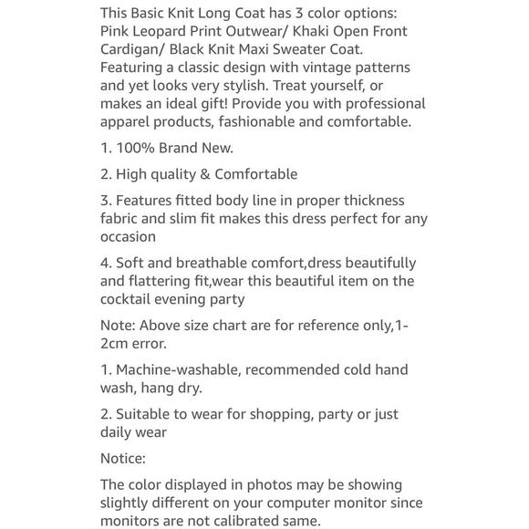 Vestidos open front leopard print duster women’s medium w/2 hip pockets - Picture 8 of 9